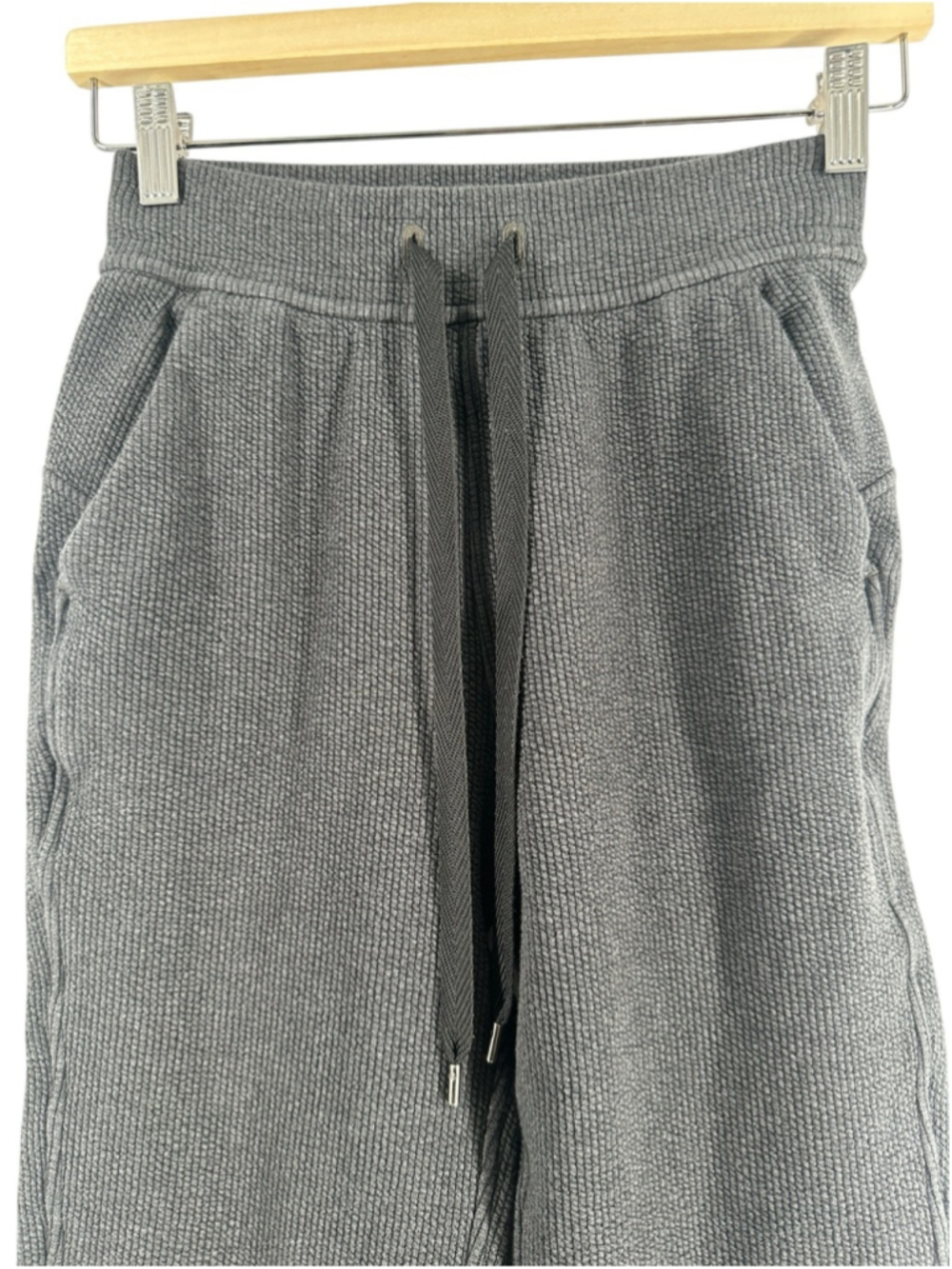 Lululemon Ribbed High-Rise Jogger 25" *7/8 Length heathered black sz 2 - Picture 5 of 10